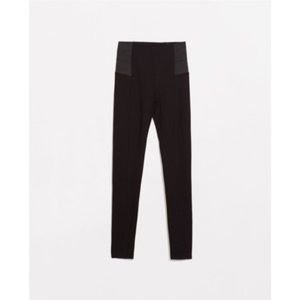 Zara High Waisted Leggins - Black Medium